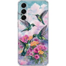 Mobilpad Samsung Galaxy A35 Uyumlu Kuşlar Desenli Şeffaf Telefon Kılıfı
