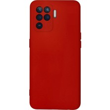 Uryport Oppo Reno 5 Lite Kılıf Nano Içi Kadife Silikon - Kırmızı