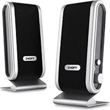 Str Store SN-820 2.0 LCD Ince Tasarım USB Speaker, Siyah/gümüş