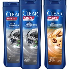 Men Yoğun Arındırıcı Kömür Kepeğe Karşı Etkili Şampuan 350 ml X2 Clear Men Saç Dökülmesine Karşı Kahve Çekirdeği Özlü Kepeğe Karşı Etkili Şampuan 350 ml