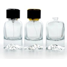 Boş Parfüm Şişesi 50 ml Mount(Dağ) (3 Adet) (Sprey Aparat Ile Kapatılır-Kolay Kapama) Boş Şişe