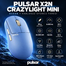 Pulsar X2N CrazyLight Mini Ocean 8K Hz XS-1 Kablosuz Simetrik Gaming Mouse (PX2NCL103)