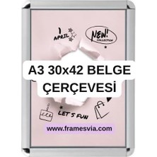 SBN - Store 3 Adet - A3 Display Belge Çerçeve - 30X42 Aç Kapa Ofis Işyeri Kurum Sertifika Poster Diploma Afiş Reklam Sergi Çerçevesi (3, 30X42)