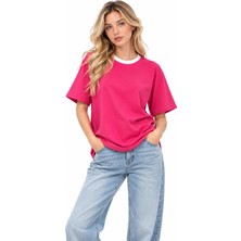 Coho Moda Basic Trend %100 Pamuk Bisiklet Yaka Relaxed Fit T-Shirt