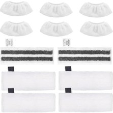 SBN - Store 12 Adet Mikrofiber Bez Seti, Buharlı Temizleyici Aksesuarları Sc 2, Sc 3, Sc 4, Sc 5 ile Uyumlu, Makinede Yıkanabilir (4 Zemin Bezi Seti + 2 Zımpara Z