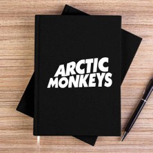 Zepplin Giyim Arctic Monkeys White Logo Siyah Çizgisiz Kanvas Defter