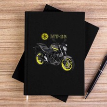 Zepplin Giyim Yamaha mt 25 Siyah Çizgisiz Kanvas Defter