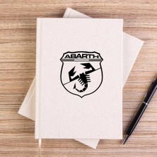 Zepplin Giyim Abarth Black Logo Krem Çizgisiz Kanvas Defter