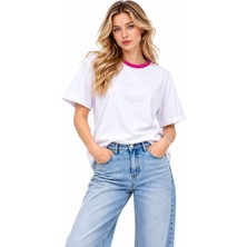 Coho Moda Basic Trend %100 Pamuk Bisiklet Yaka Relaxed Fit T-Shirt