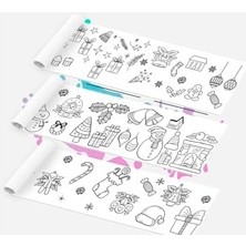 SBN - Store (PSTER21292) Yılbaşı, Yeni Yıl Dev Boyama Kağıdı Seti, Çocuklar Için Aktivite Boyama Rulosu (3 Adet)
