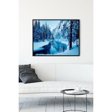 SBN - Store (PSTER12244) Kış Kar Manzara Çerçeveli Tablo 4 (21X30CM)