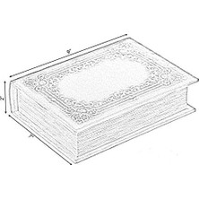 SBN - Store Vintiquewise QI003691.B Kitap Şeklinde Dekoratif Saklama Kutusu, Mavi