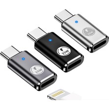 Str Store USB C - Adaptörü, 3'lü Paket Hızlı Şarj Dönüştürücü, Type-C Cihazlar Için 35W Kulaklık Adaptörü