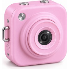 Str Store 128 Gb’a Kadar Hafıza Kartı Destekli Pembe Mini Dijital Fotoğraf Makinesi