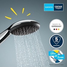 SBN - Store Start 110 El Duşu Seti, 110MM Yuvarlak 1 Akışlı (Yağmur) El Duşu, Duş Başlığı Tutucu, 1750MM Duş Hortumu, Krom, 27944001