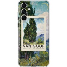 Mobilpad Samsung Galaxy A55 Uyumlu Van Gogh Desenli Şeffaf Telefon Kılıfı