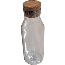 365+ Şeffaf Camdan Sürahi; Mantar Tıpa Ile; (1 L)
