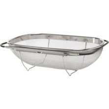 Idealisk – Colander, Stainless Steel, Black – 34 x 23 cm