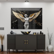 The Goods Concept Heykel Melek Detaylı Modern Dekoratif Cam Tablo