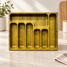 Str Store Ahşap Desenli 7 Bölme Modüler Kaşıklık