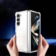 Str Store Samsung Galaxy Z Fold 5 Uyumlu Kılıf Tamamen Şeffaf Anti Şok Airbag Anti Shock Esnek Sert Silikon