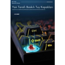 Str Store Desenli Kablolu Ergonomik Mekanik Oyuncu Klavyesi-Ambiyans Aydınlatmalı Ajazz Nacodex Nk-68 Kontur Desenli - Siyah