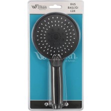SBN - Store Lux Turbo Duş Başlığı, 5 Farklı Akış, Yüksek Basınçlı, Su Tasarruflu, Ultra Dayanıklı, Çok Fonksiyonlu, Yüksek Kalite, Vakumlu Ambalaj, El Duşu (Siyah