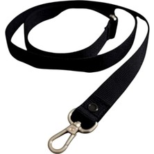 Usin Ayarlanabilir 2cm En Dar Kolon Nikel Toka Çanta Sapı Askısı 120 cm (Siyah)