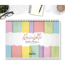 Express Planner 2027 Takvim A4 Ebat 53 Haftalık Planlayıcı Rainbow