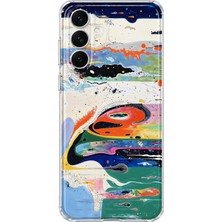 Mobilpad Samsung Galaxy A05S Uyumlu Boya Desenli Şeffaf Telefon Kılıfı