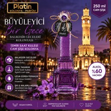 Platin Kolonyaları 250 Ml. Izmir Saat Kulesi Cam Şişe Balıkesir Geceleri Kolonyası