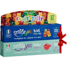 Smileyes Çocuk Diş Macunu 2'li Paket Fruit Jelly 50 ml 3-6 Yaş + Raspberry 30 ml 0-3 Yaş