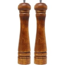 SBN - Store Doğal Ahşap Gövdeli Öğütücü Seramik Bıçaklı Baharat ve Tuz Değirmeni 27 cm 2 Adet