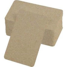 Boş Kelime Kartları 5x8 cm - 50 Adet Oval Kenarlı / Tabu &amp; Not Kartları - Kraft