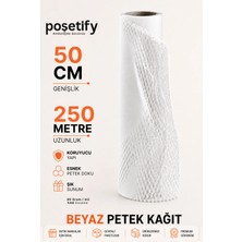 Poşetify Beyaz Petek Dolgu Ambalaj Kağıdı 50CM x 250MT | Hediye Paketleme ve Koruyucu Dolgu Kağıdı Premium
