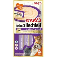 Die Grup 4 Adet Kedi Için Ton Balığı Aromalı Saç Toplama Kontrol Atıştırmalığı