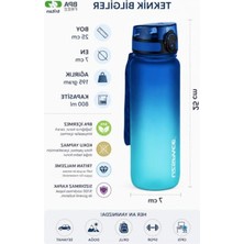 Die Grup 800ML Kapasiteli Çift Renkli Softtouch Tritan Su Matarası, Yeni Ebat