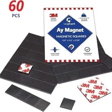 Die Grup Dünya Magnet 3m 60 Adet 30X30 Yapışkanlı Mıknatıs Magnet Mıknatısı Dolap Nişan Bebek Güçlü Çok Amaçlı Süsleme