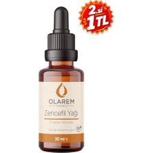 Die Grup Zencefil Yağı Sabit Yağ 30 ml Seyahat Boyu Nemlendirici Zingiber Officinale Doğal Bitkisel
