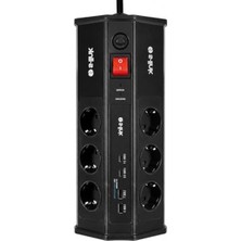 Die Grup 3 Metre Uzunlukta 16A Akım Korumalı Priz, 2xusb ve 2xtype-C Girişi