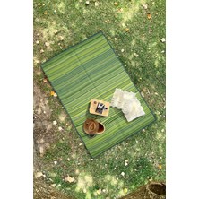 Katlanabilir Yeşil Plaj Kamp Piknik Bahçe Balkon Teras Hasır Halı Mat Savan Kilim Karavan Halısı 150X210