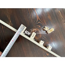 Rendecioğlutekstil Katlamalı Perde Dekoratif Ray Montaj Ayağı 4cm Uzun Başlık(4 Lü Paket)