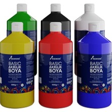 Die Grup Ana Renkler Basic Akrilik Boya 6’lı Set 6X1000GR