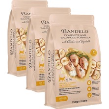 Kawin Bandelo Yetişkin & Yavru Kuru Kedi Maması - Vitamin Ilaveli Tam ve Dengeli Kilo Kontrolü, Yüksek Hayvansal Protein Içerikli Kuru Mama (750 Gr, Tavuk) (3 Paketi)