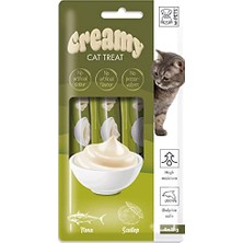Odea Creamy Ton Balıklı Deniz Taraklı Kedi Ödülü, 4X15GR