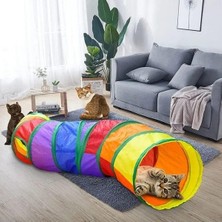 Die Grup Katlanır Kedi Tüneli, Gökkuşağı Desenli, Eğlenceli Oyun Alanı