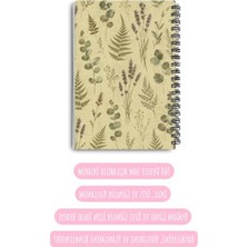 Die Grup A5 Boyutunda 100 Sayfa Kareli Botanik Desenli Defter, Lavanta