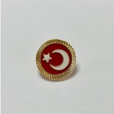 Die Grup Türk Bayraklı Yuvarlak Yaka Rozeti, Unisex Tasarım