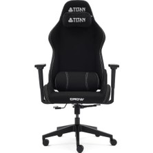 Die Grup Titanseat Crow Black Kumaş Oyuncu Koltuğu