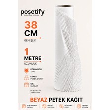 Poşetify Beyaz Petek Dolgu Ambalaj Kağıdı 38CM x 1mt | Hediye Paketleme ve Koruyucu Dolgu Kağıdı Premium